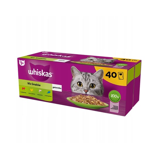 WHISKAS mokra karma dla kota mix smaków w galaretce saszetki 40x85 g Whiskas