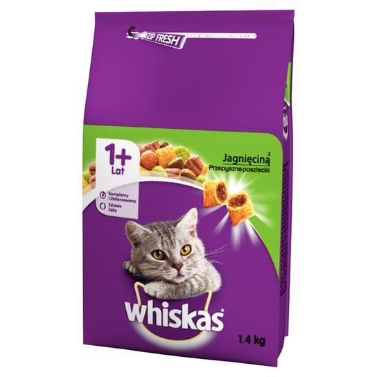 Whiskas Sucha karma dla kotów z jagnięciną 1,4 kg Whiskas