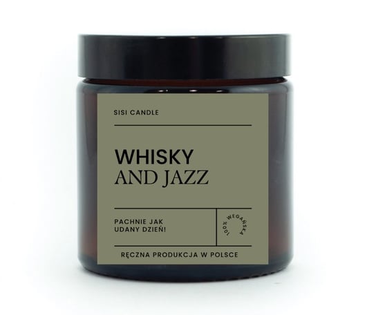 Whisky & Jazz 120Ml Świeczka Zapachowa, Prezent  (1) SISI CANDLE