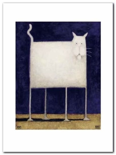 White Cat plakat obraz 60x80cm Wizard+Genius