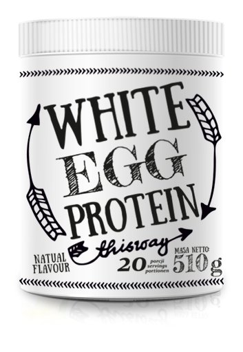 White EGG protein białko jajka albumina w proszku słoik Natural 510 g Inna marka