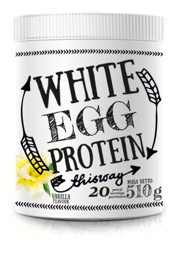 White EGG protein białko jajka albumina w proszku słoik Wanilia 510 g Inna marka