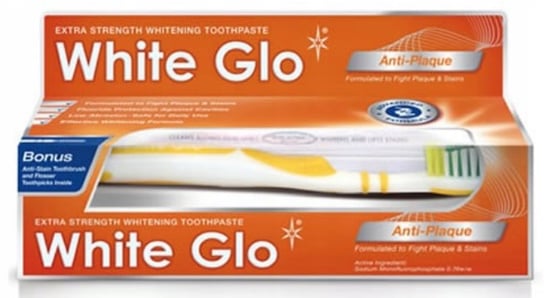 White Glo, Anti-Plaque, Pasta przeciw osadom wybielająca, 100 ml White Glo
