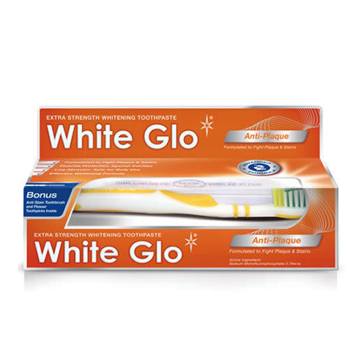 White Glo, Anti-Plaque, zestaw, 2 szt. White Glo