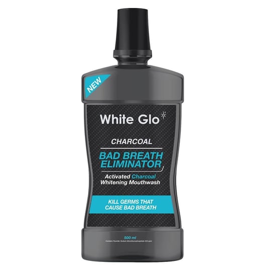 White Glo, Charcoal Bad Breath Eliminator, płyn do płukania jamy ustnej, 500 ml White Glo