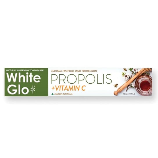 White Glo, Natural Whitening Toothpaste wybielająca pasta do zębów Propolis + Witamina C 80ml White Glo