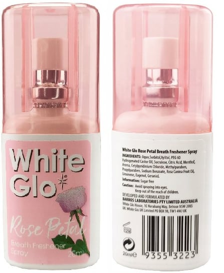White Glo,Rose, Odświeżacz do ust, 20 ml White Glo