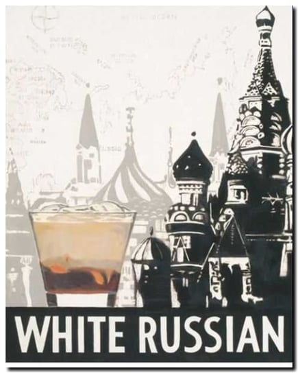 White Russian plakat obraz 24x30cm Wizard+Genius
