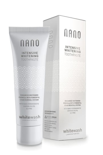 WhiteWash, NANO, intensywnie wybielająca pasta do zębów, 75 ml Whitewash