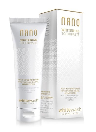 WhiteWash, NANO, luksusowa pasta wybielająca zęby, 75 ml Whitewash