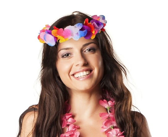 Wianek hawajski, Kwiat hibiskusa, kolorowy GoDan
