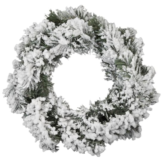 Wianek śnieżony z brokatem, biało-zielony, 33x33x10 cm Pigmejka