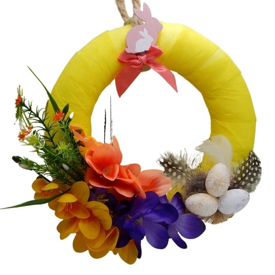 Wianek/stroik ozdoba dekoracja Wielkanocna, żółty Siima