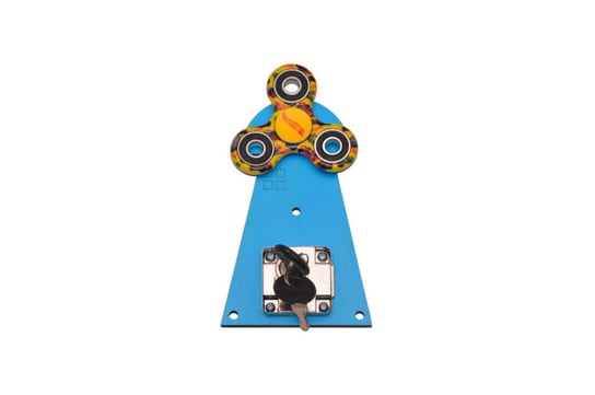 Wiatrak Niebieski Z Zamkiem Na Kluczyk I Spinner  Hot Wheels Zabawki Sensoryczne