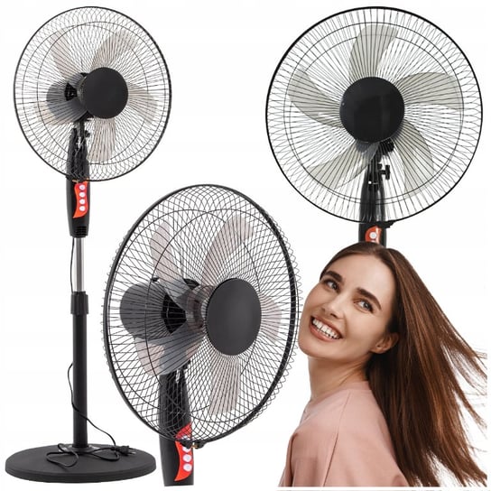 WIATRAK WENTYLATOR STOJĄCY REGULACJA OSCYLACJA CICHY MOCNY 45W 45CM WYSOKI Inna marka
