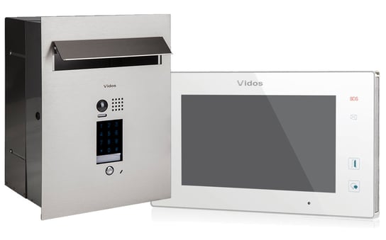 Wideodomofon cyfrowy Vidos S1401D-SKP M1021W-2 z szyfratorem VIDOS