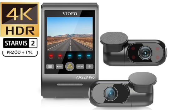Wideorejestrator Kamera Samochodowa Viofo A229 Pro 3Ch 4K Hdr Gps Wifi Viofo
