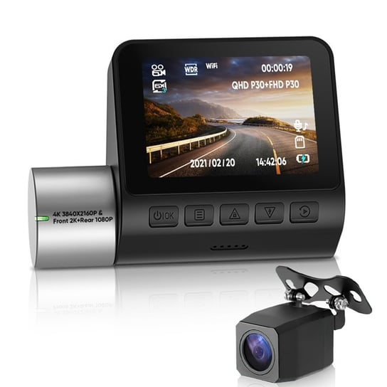 Wideorejestrator Z Kamerą Cofania Kamera Wifi D400 HDWR