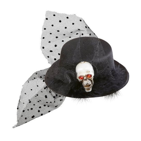 Widmann, Mini kapelusz z czaszką, czarny Widmann