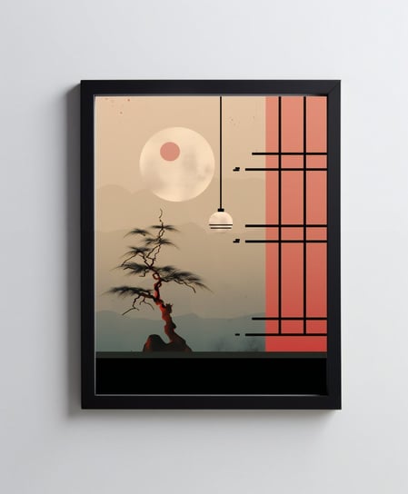 Widok z okna w Japonii - 30x40 cm - Bez ramy Harmony Posters