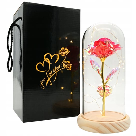 Wieczna Róża W Szkle Led Złota Prezent Na Walentynki Ślub Dzień Babci Inna marka