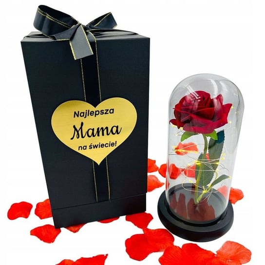 WIECZNA RÓŻA W SZKLE Z GRAWEREM DLA MAMY prezent na Dzień Matki urodziny Inna marka