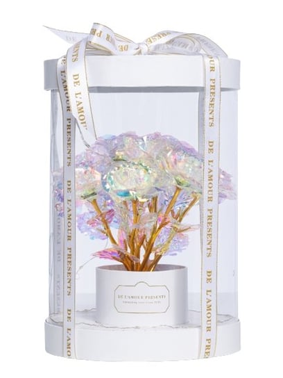 Wieczne Świecące Róże 11 Sztuk Lamour Box Prezent Dla Niej Dziewczyny Ukochanej Na Walentynki De L'amour Presents
