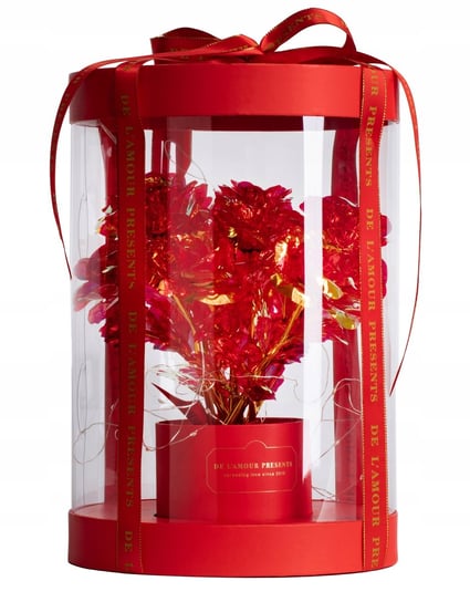 Wieczne Świecące Róże 11 Sztuk Lamour Box Prezent Dla Niej Dziewczyny Ukochanej Na Walentynki De L'amour Presents