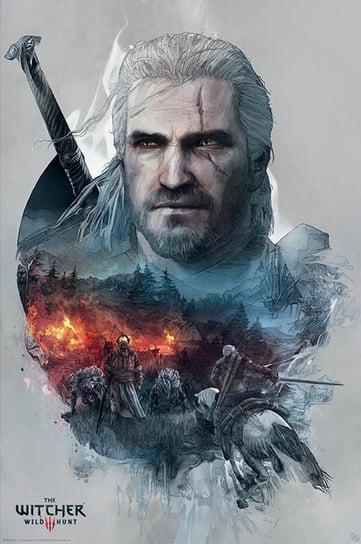 Wiedźmin Geralt - Plakat 61X91,5 Cm / Aaaloe Inna marka