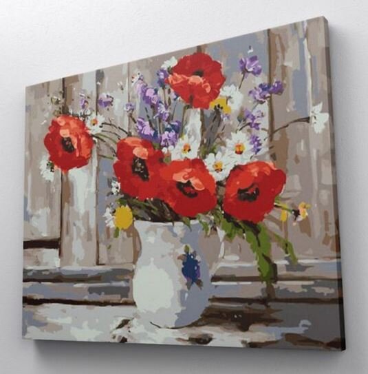 Wiejskie kwiaty - Malowanie po numerach 50x40 cm ArtOnly