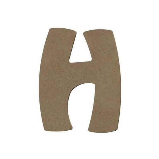 Wielka litera H z drewna MDF do dekoracji - 8 cm Inna marka