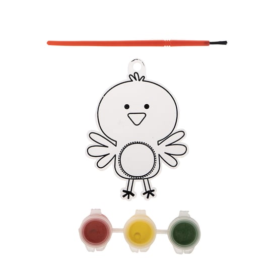 Wielkanocny witrażyk kurczaczek z farbkami + pędzel kurczak witraż DIY Inna marka