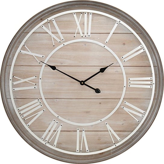 Wielki zegar ścienny, brązowy, 80 cm 