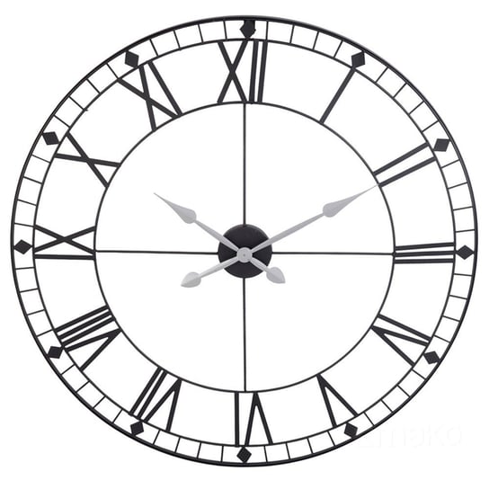 Wielki zegar ścienny, czarno-szary,  88 cm Segnale