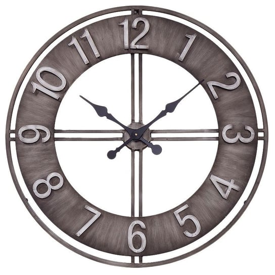 Wielki zegar ścienny HUDSON, brązowy, 77 cm 