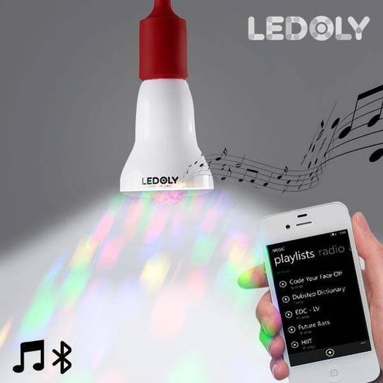 Wielokolorowa żarówka LED Bluetooth z głośnikiem Ledoly C1000 InnovaGoods