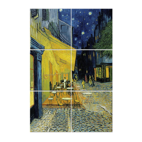 Wielopanelowa grafika ścienna Café Terrace At Night - Vincent Van Gogh Legendarte