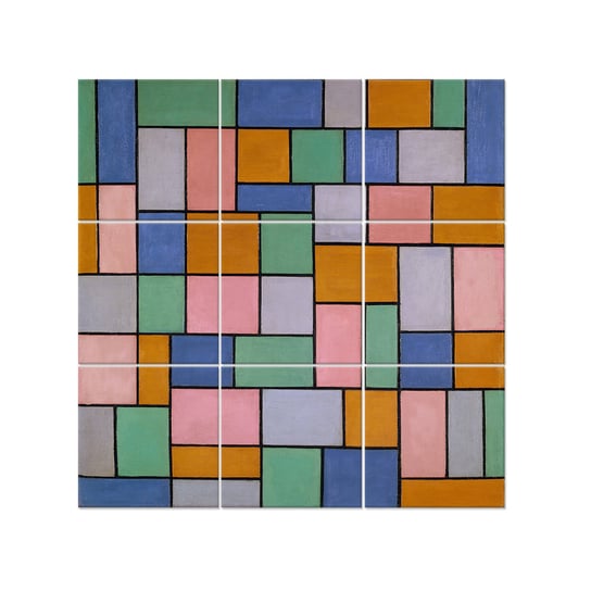 Wielopanelowa grafika ścienna Composition in Dissonances - Theo van Doesburg Legendarte