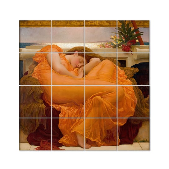 Wielopanelowa grafika ścienna Flaming June - Frederic Leighton Legendarte