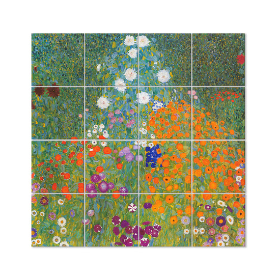 Wielopanelowa grafika ścienna Flowers Garden - Gustav Klimt Legendarte