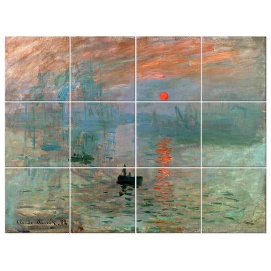 Wielopanelowa grafika ścienna Impression. Sunrise - Claude Monet Legendarte