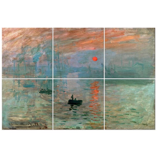 Wielopanelowa grafika ścienna Impression. Sunrise - Claude Monet Legendarte