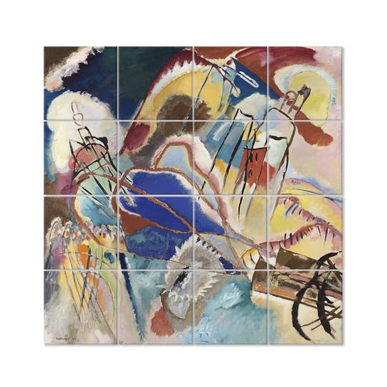 Wielopanelowa grafika ścienna Improvisation No. 30 - Wassily Kandinsky Legendarte
