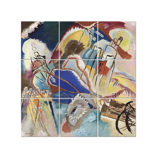 Wielopanelowa grafika ścienna Improvisation No. 30 - Wassily Kandinsky Legendarte