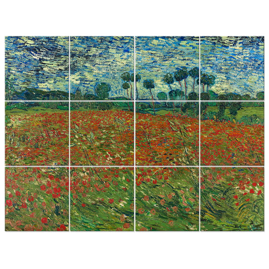 Wielopanelowa grafika ścienna Poppy Field - Vincent Van Gogh Legendarte