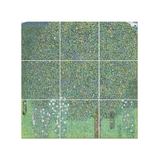 Wielopanelowa grafika ścienna Rosebushes Under The Trees - Gustav Klimt Legendarte