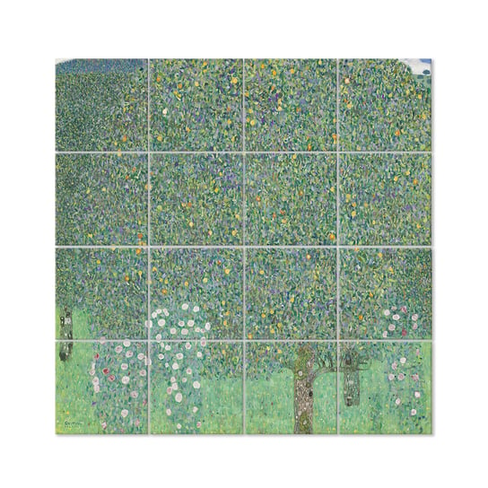 Wielopanelowa grafika ścienna Rosebushes Under The Trees - Gustav Klimt Legendarte