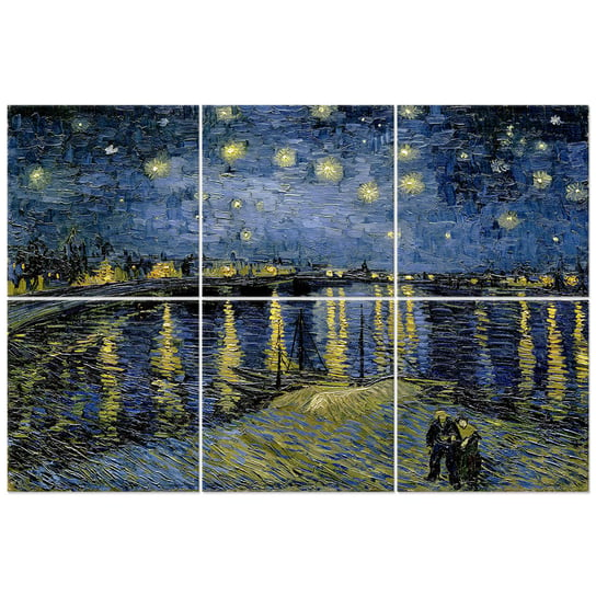 Wielopanelowa grafika ścienna Starry Night Over The Rhone - Vincent Van Gogh Legendarte