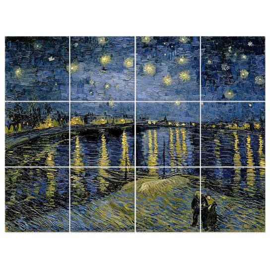 Wielopanelowa grafika ścienna Starry Night Over The Rhone - Vincent Van Gogh Legendarte