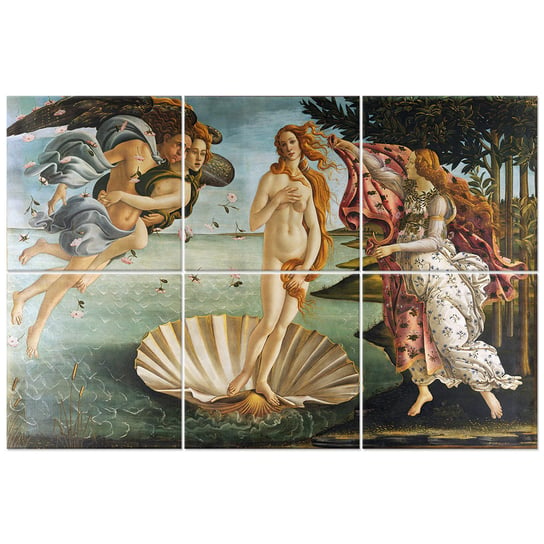Wielopanelowa grafika ścienna The Birth Of Venus - Sandro Botticelli Legendarte